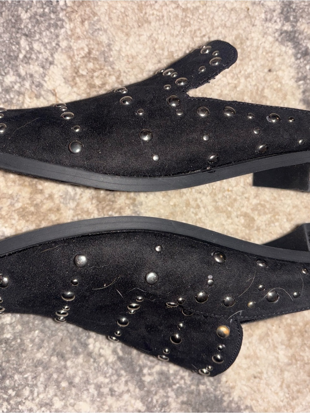 Circus By Sam Edelman Women’s Lucielle Black Fabric Studded Mules - Picture 3 of 4